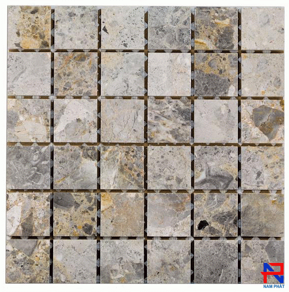 Đá Mosaic Tự Nhiên Chíp 48x48mm DMNP168