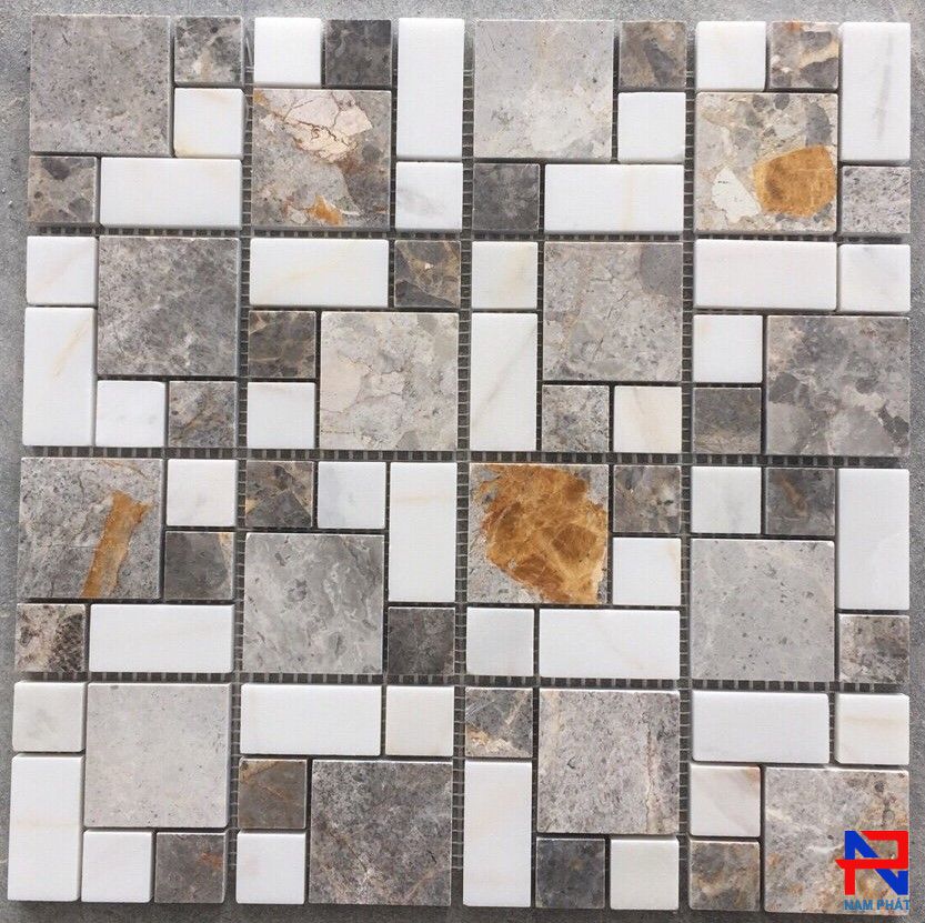 Đá Mosaic Tự Nhiên Chíp 48x48mm DMNP185