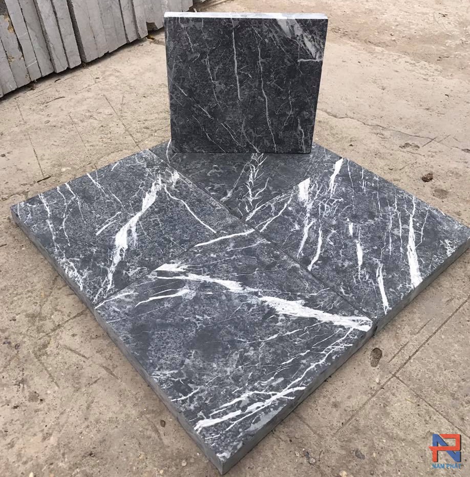 đá bazan xanh đốt mặt lát đường dạo
