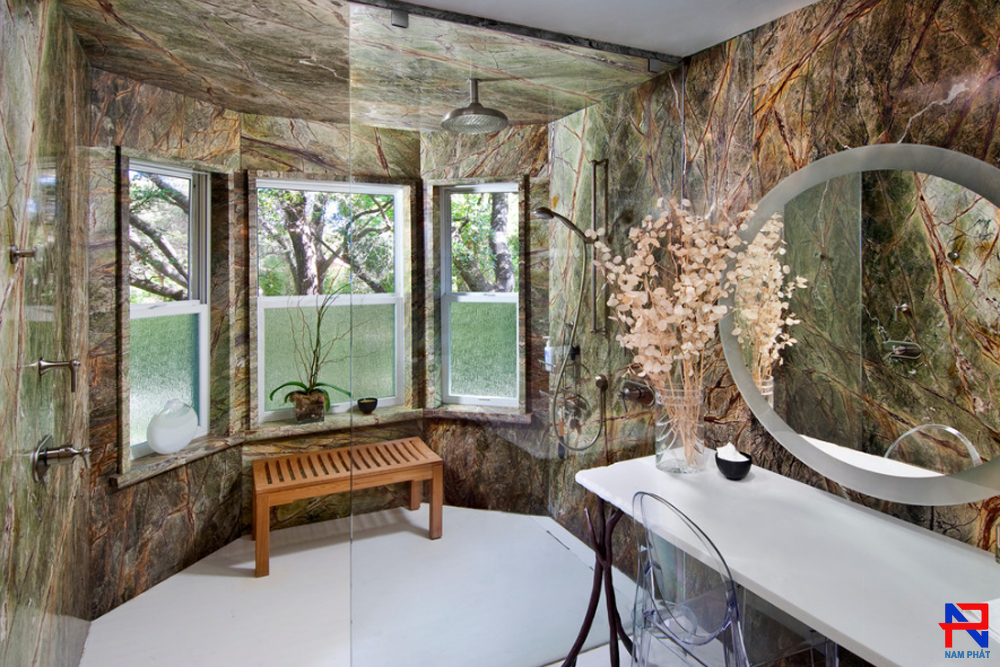 Đá Tự Nhiên Marble Rain Forest Green M019