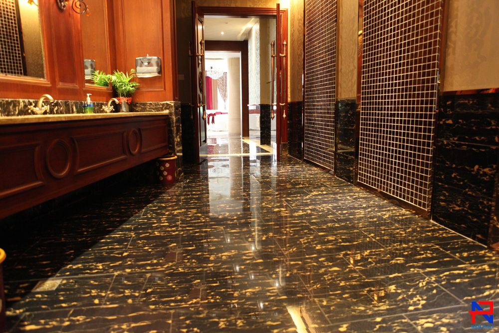 Đá Tự Nhiên Marble Black Gold M022