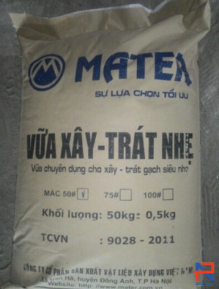 Vữa xây trát nhẹ mác 50# Mater