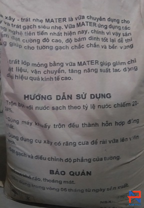 Vữa xây trát nhẹ mác 100# Mater