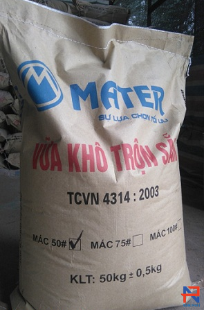Vữa khô trộn sẵn mác 50# Mater