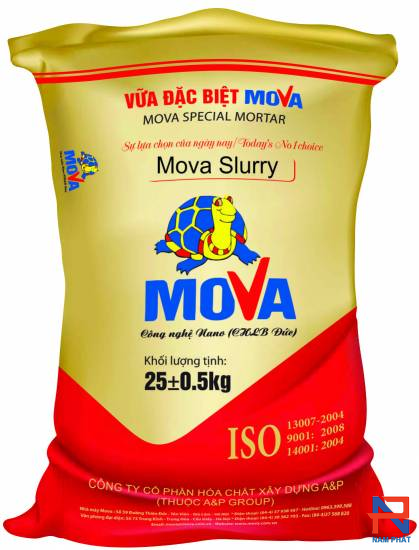 Vữa khô trộn sẵn 3 in 1 trát, chống thấm và làm khô Mova Slurry MV0009