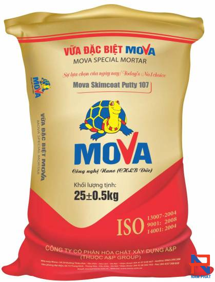 Vữa bả sửa chữa, trang trí Mova Skimcoat Putty 107 MV0010