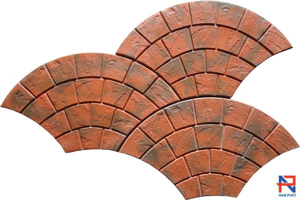 gạch lát sân vẩy rồng đỏ