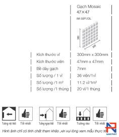 kích thước gạch thẻ inax