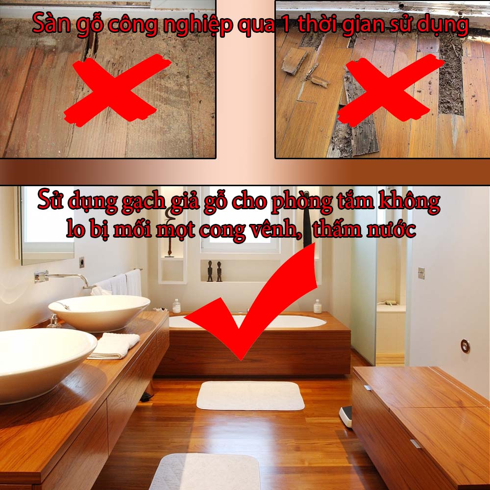 so sánh gạch vân gỗ và sàn gỗ công nghiệp