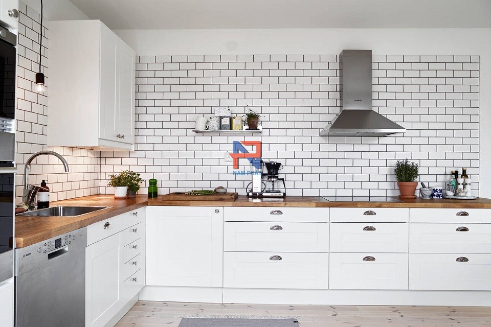 Gạch thẻ Subway trang trí phòng bếp – vừa ấm áp vừa sang trọng