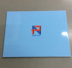 Gạch thẻ kích thước 200x200 mm màu xanh bóng