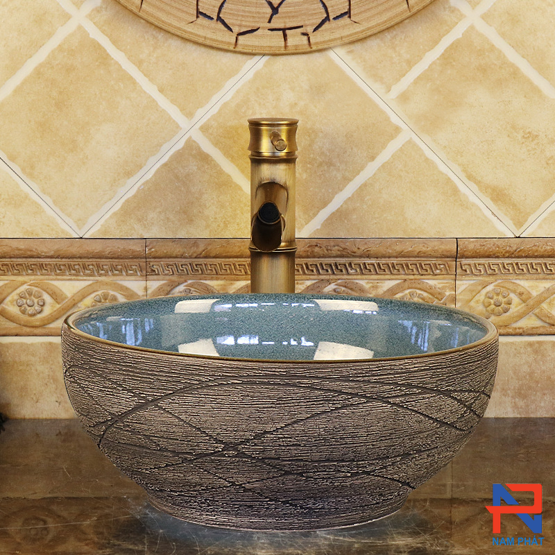 Lavabo Sứ Mỹ Thuật NPSM025