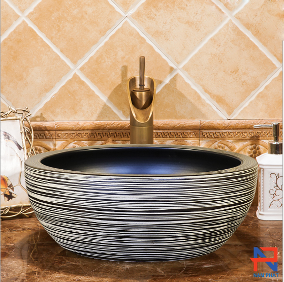 Lavabo Sứ Mỹ Thuật Cao Cấp NPSM029