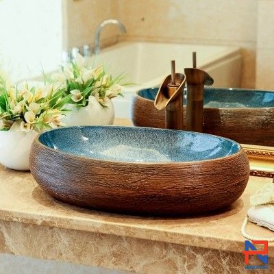 Lavabo Sứ Mỹ Thuật NPSM013