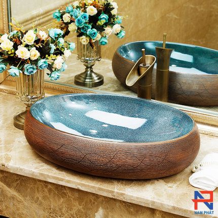 Lavabo Sứ Mỹ Thuật NPSM014