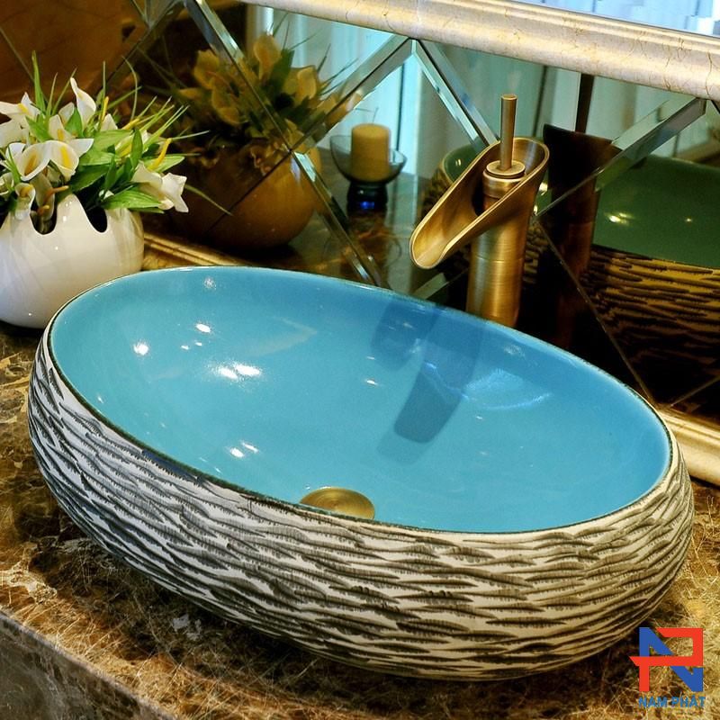 Lavabo Sứ Mỹ Thuật NPSM015