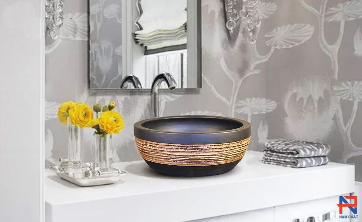 Lavabo Sứ Mỹ Thuật NPSM019