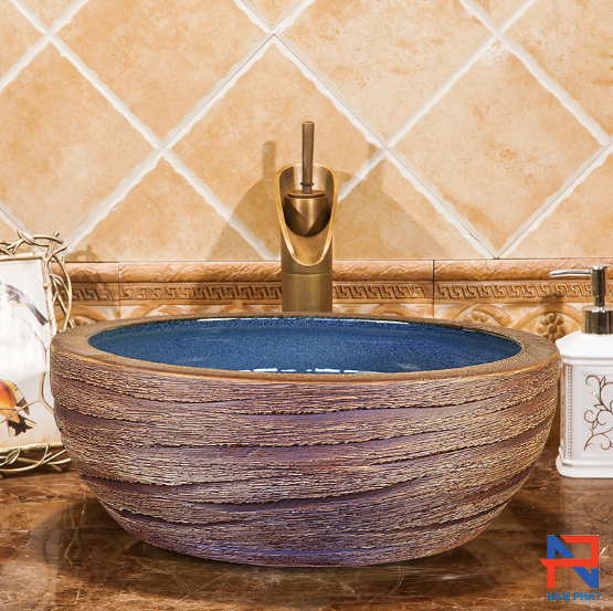 Lavabo Sứ Mỹ Thuật NPSM021