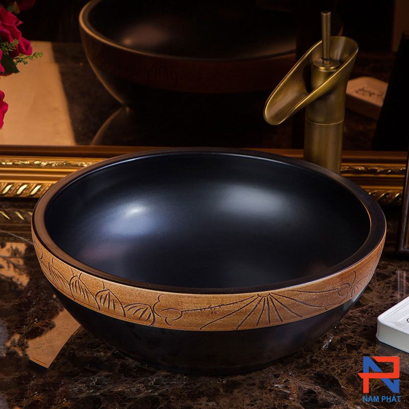 Lavabo Sứ Mỹ Thuật NPSM023