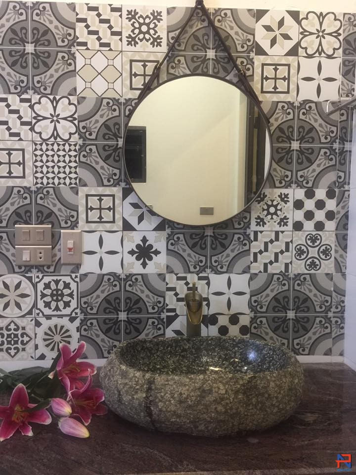 lavabo đá cuội