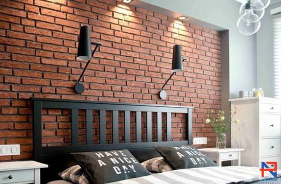 gạch cổ ốp tường cho phòng ngủ