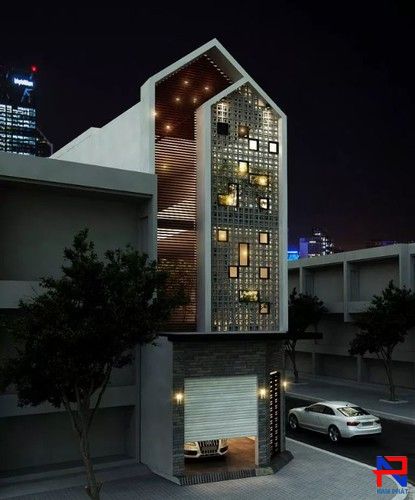 trang trí mặt tiền bằng gạch thông gió