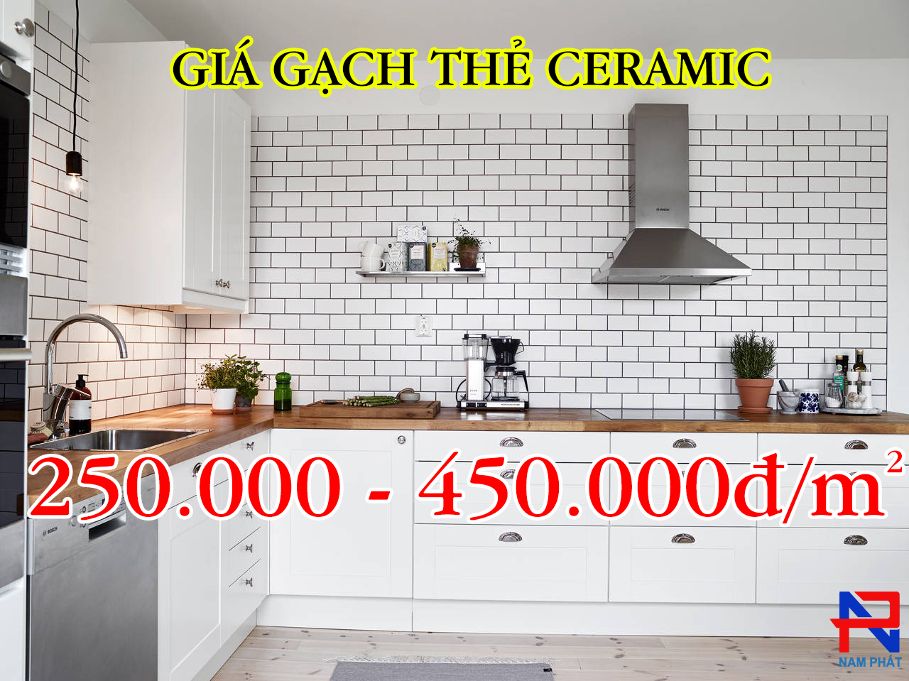 Giá của gạch thẻ Ceramic ốp tường hiện nay
