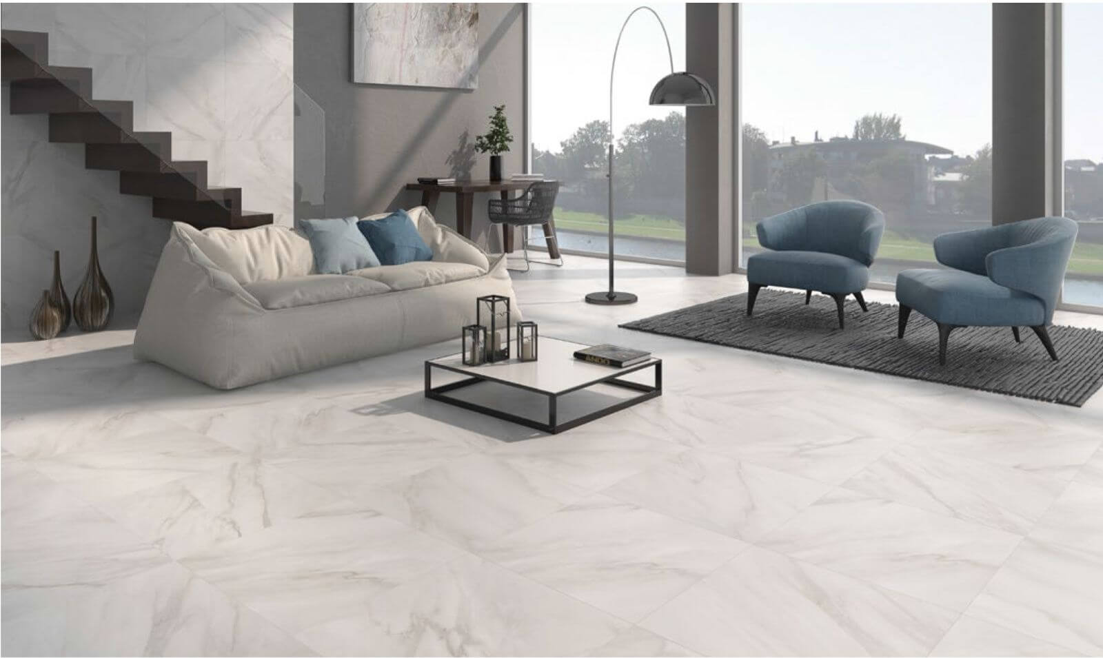 I. Các loại gạch lát nền phòng khách hiện nay