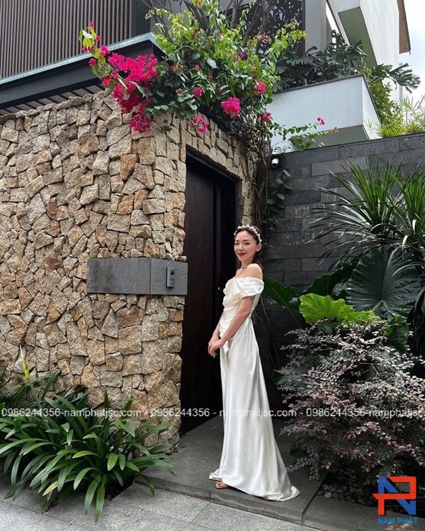 Đá chẻ vàng ốp tường siêu đẹp 