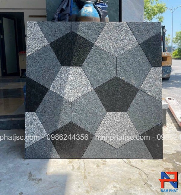 Đá ngũ giác MIX ốp tường cực đẹp 