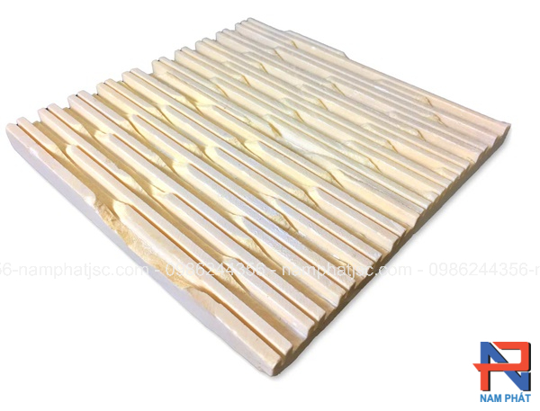 Đá răng lược màu vàng nhạt ốp tường trang trí 