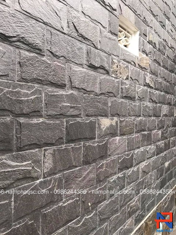 Đá slate đen ghi kích thước 30x60 cm ốp tường 