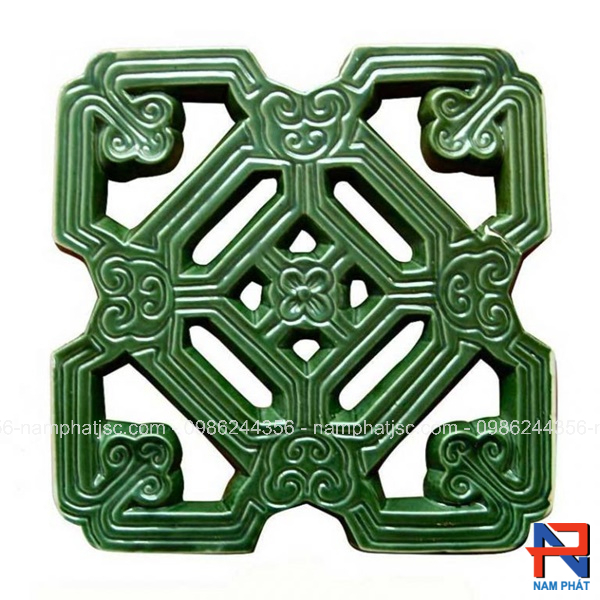 Gạch thông gió tráng men hình Hoa Cổ